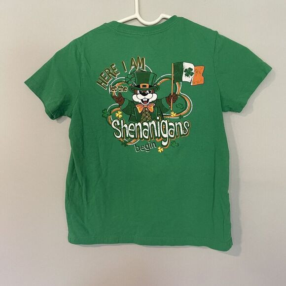 Buc-ee’s Youth T-shirt St. Patrick’s Day YS Small Let The Shenanigans Begin - Picture 7 of 8